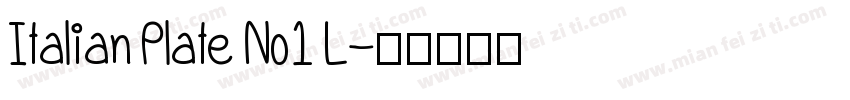 Italian Plate No1 L字体转换